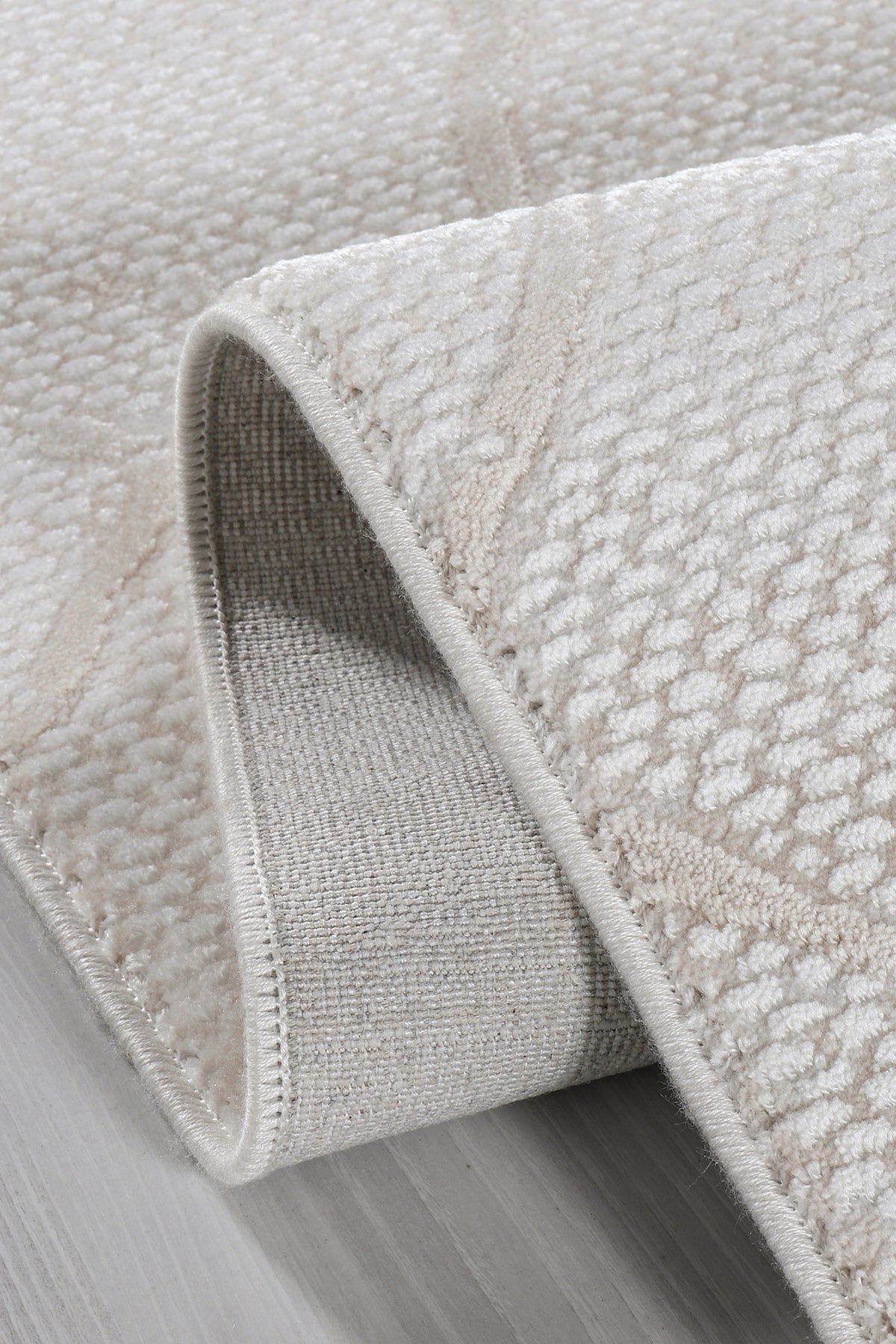 Akasya AK002 Krem Uzun Ömürlü Yumuşak Dokulu Salon Mutfak Koridor Oturma Odası Yolluk Halı