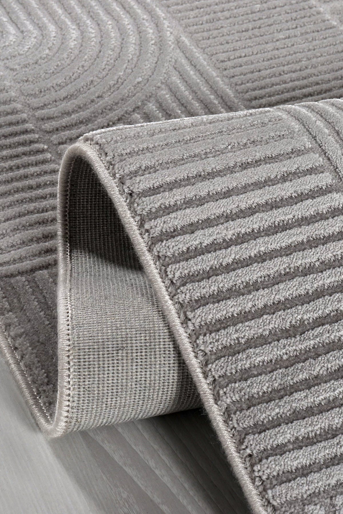 Akasya AK005 Gri Uzun Ömürlü Yumuşak Dokulu Salon Mutfak Koridor Oturma Odası Yolluk Halı