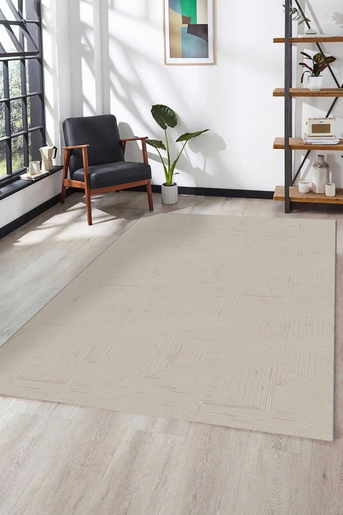 Akasya AK007 Gri Uzun Ömürlü Yumuşak Dokulu Salon Mutfak Koridor Oturma Odası Yolluk Halı