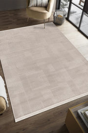 Akasya AK008 Mink Long-lasting Soft Textured Living Room Kitchen Hallway Sitting Room Runner Rug
