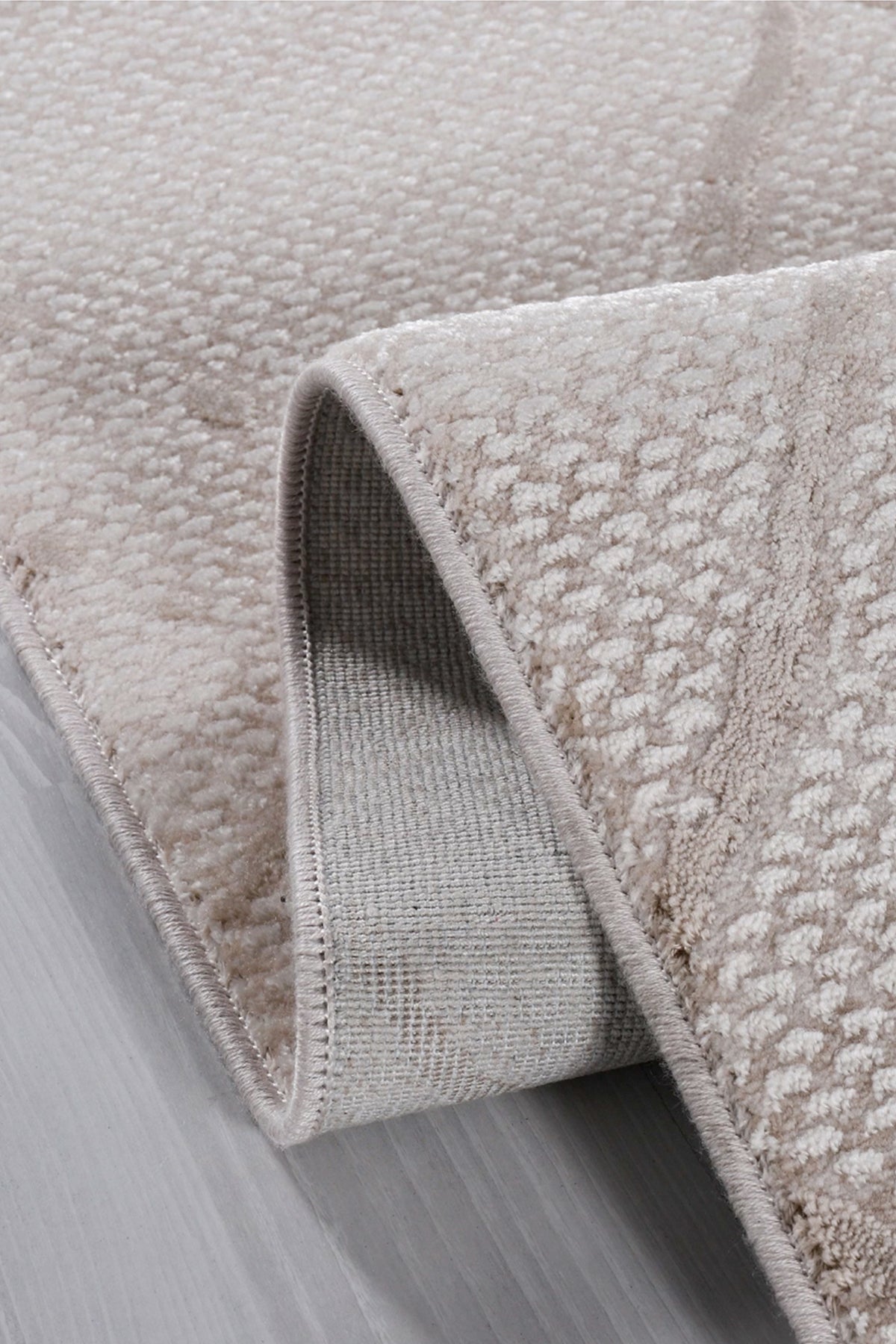 Akasya AK014 Beige Langlebiger, weicher Läuferteppich für Wohnzimmer, Küche, Flur und Aufenthaltsraum