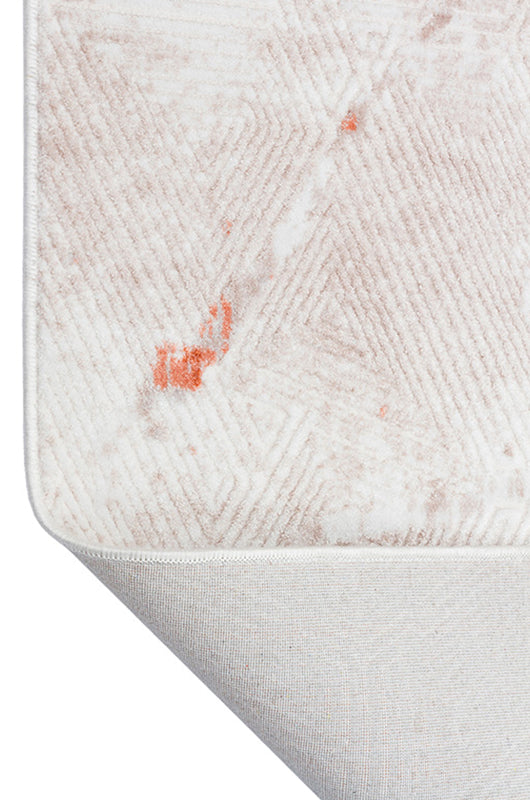 Alin AL004 Krem Uzun Ömürlü Yumuşak Dokulu Salon Mutfak Koridor Oturma Odası Yolluk Halı