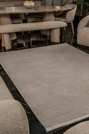 Alin AL005 Krem Uzun Ömürlü Yumuşak Dokulu Salon Mutfak Koridor Oturma Odası Yolluk Halı