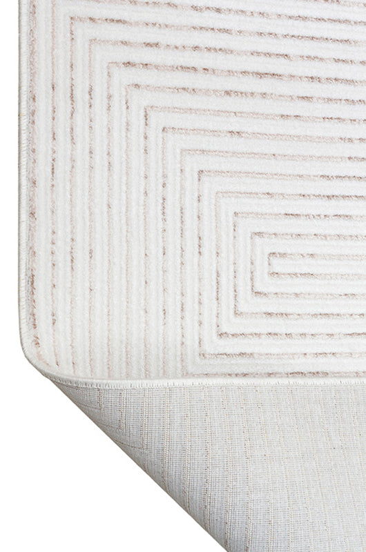 Alin AL005 Krem Uzun Ömürlü Yumuşak Dokulu Salon Mutfak Koridor Oturma Odası Yolluk Halı