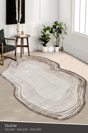 Amorf AR001 Krem Yumuşak Dokulu Salon Mutfak Koridor Oturma Odası Yolluk Halı Makine Halısı