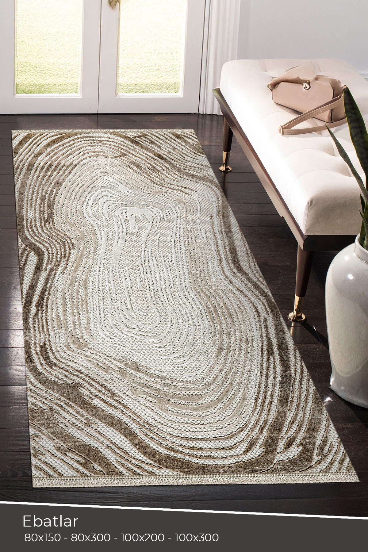 Amorf AR001 Krem Yumuşak Dokulu Salon Mutfak Koridor Oturma Odası Yolluk Halı Makine Halısı