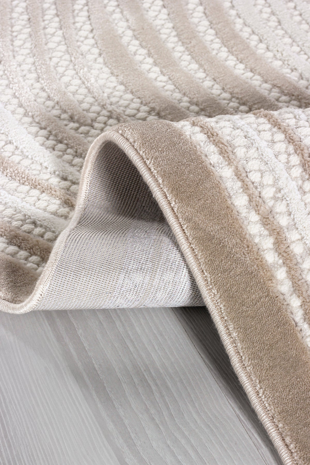 Amorf AR001 Krem Yumuşak Dokulu Salon Mutfak Koridor Oturma Odası Yolluk Halı Makine Halısı