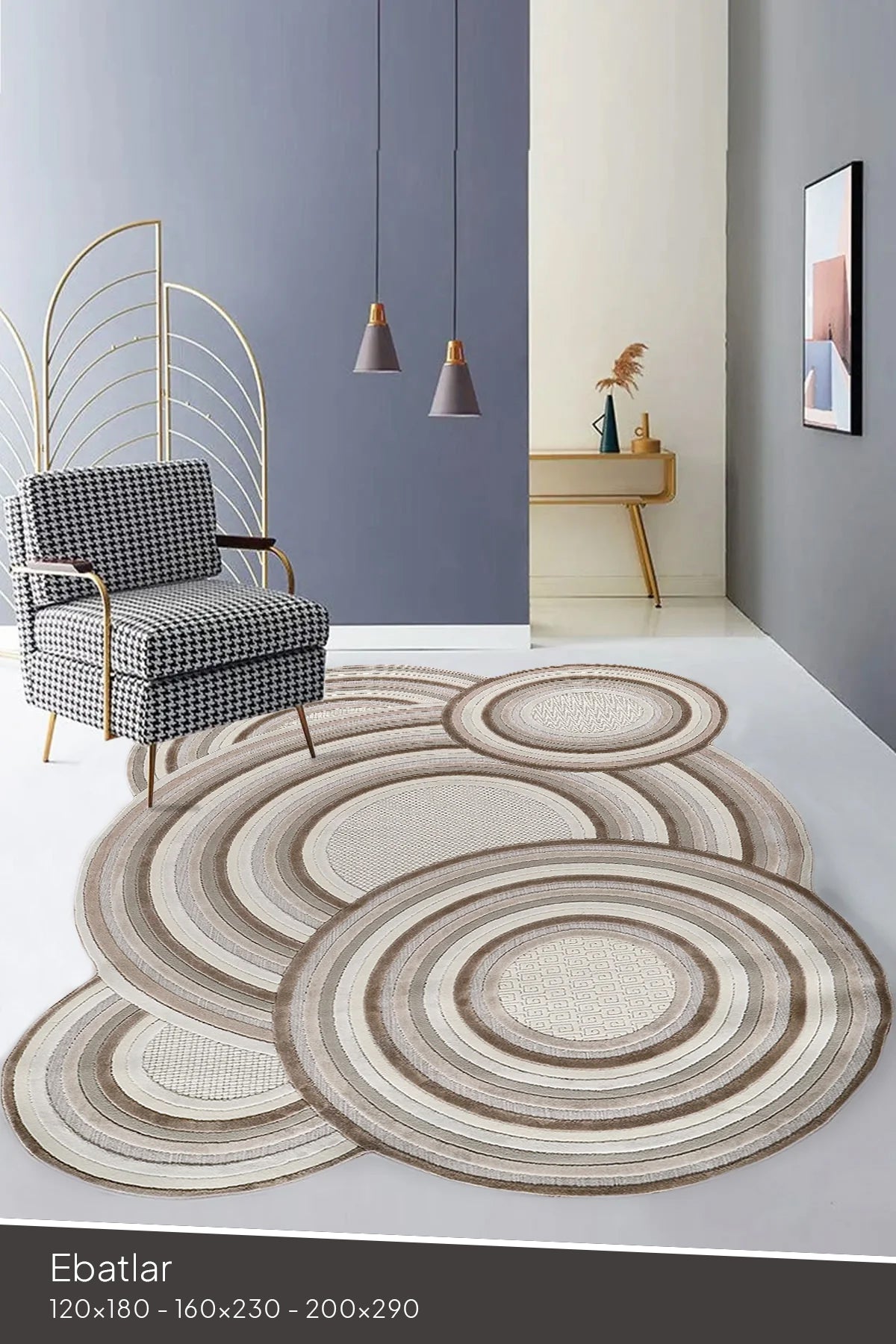 Amorf AR002 Krem Yumuşak Dokulu Salon Mutfak Koridor Oturma Odası Yolluk Halı Makine Halısı