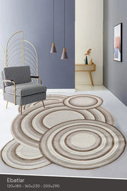 Amorf AR002 Krem Yumuşak Dokulu Salon Mutfak Koridor Oturma Odası Yolluk Halı Makine Halısı