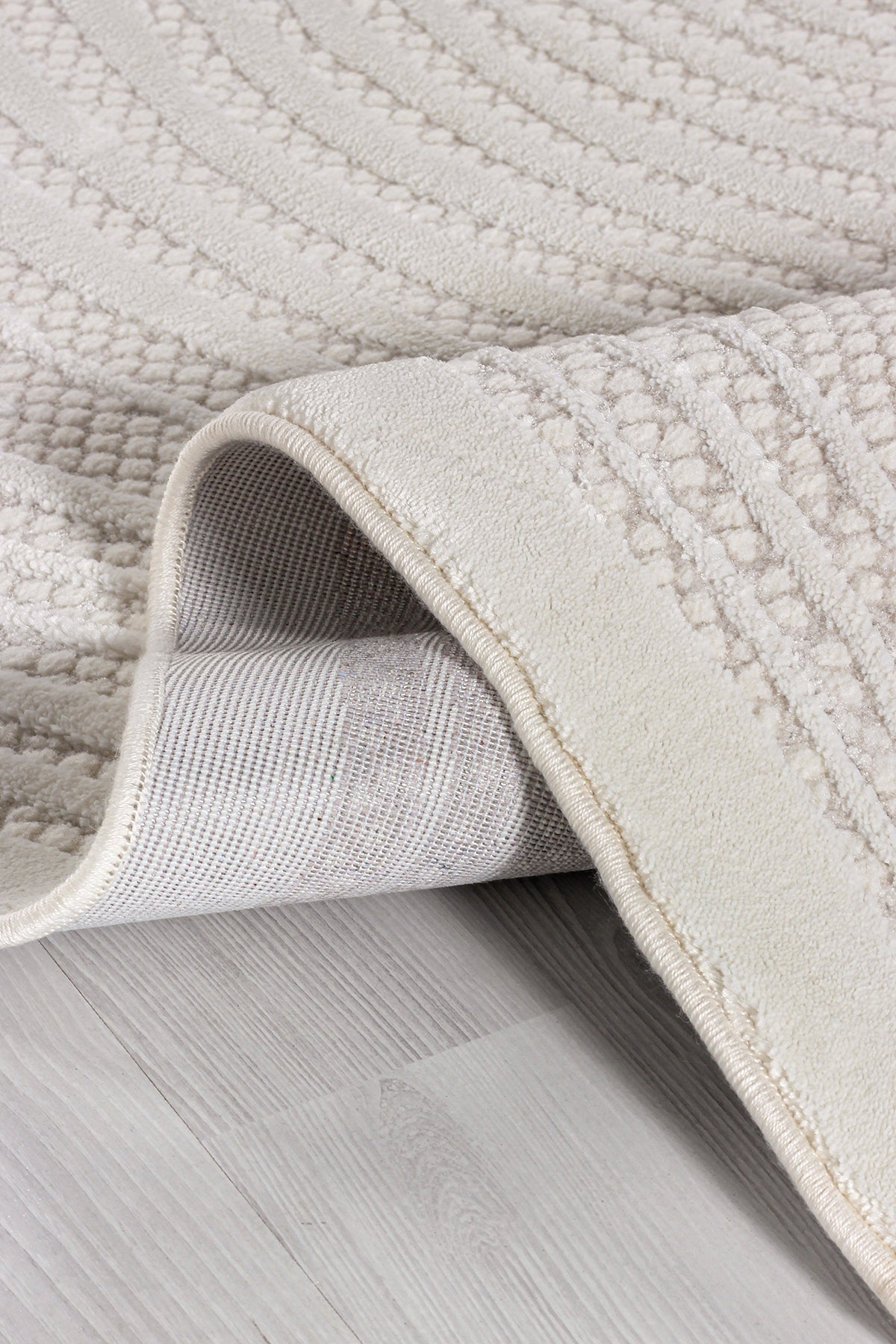 Amorf AR003 Krem Yumuşak Dokulu Salon Mutfak Koridor Oturma Odası Yolluk Halı Makine Halısı