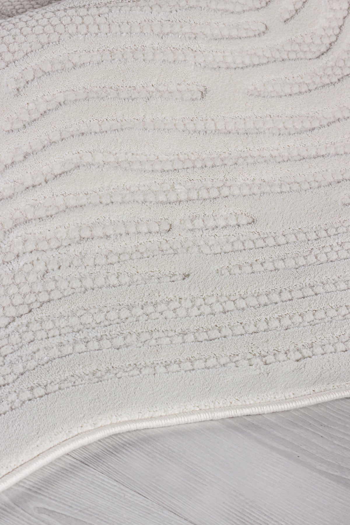 Amorf AR003 Krem Yumuşak Dokulu Salon Mutfak Koridor Oturma Odası Yolluk Halı Makine Halısı