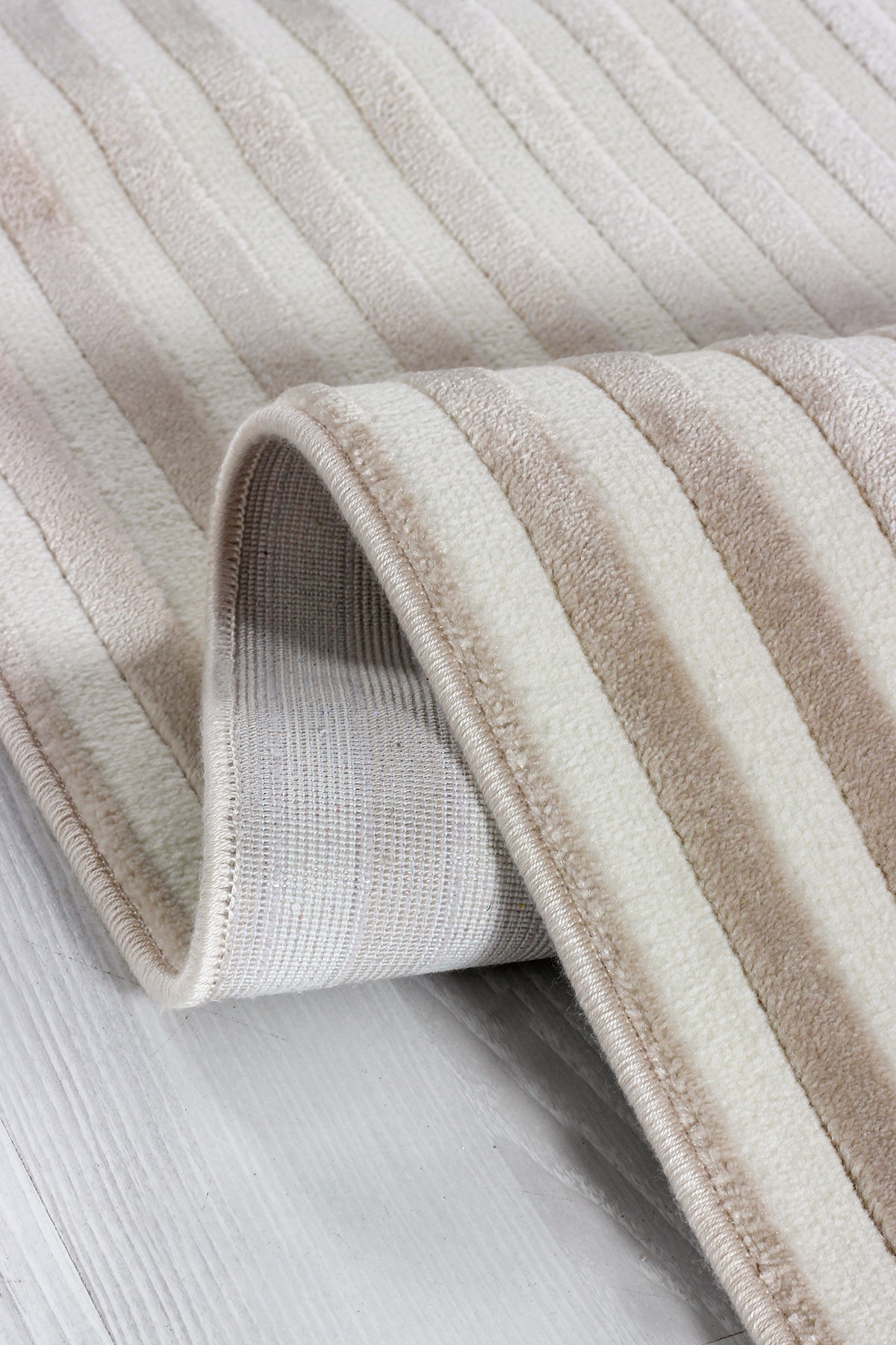 Amorf AR004 Krem Yumuşak Dokulu Salon Mutfak Koridor Oturma Odası Yolluk Halı Makine Halısı