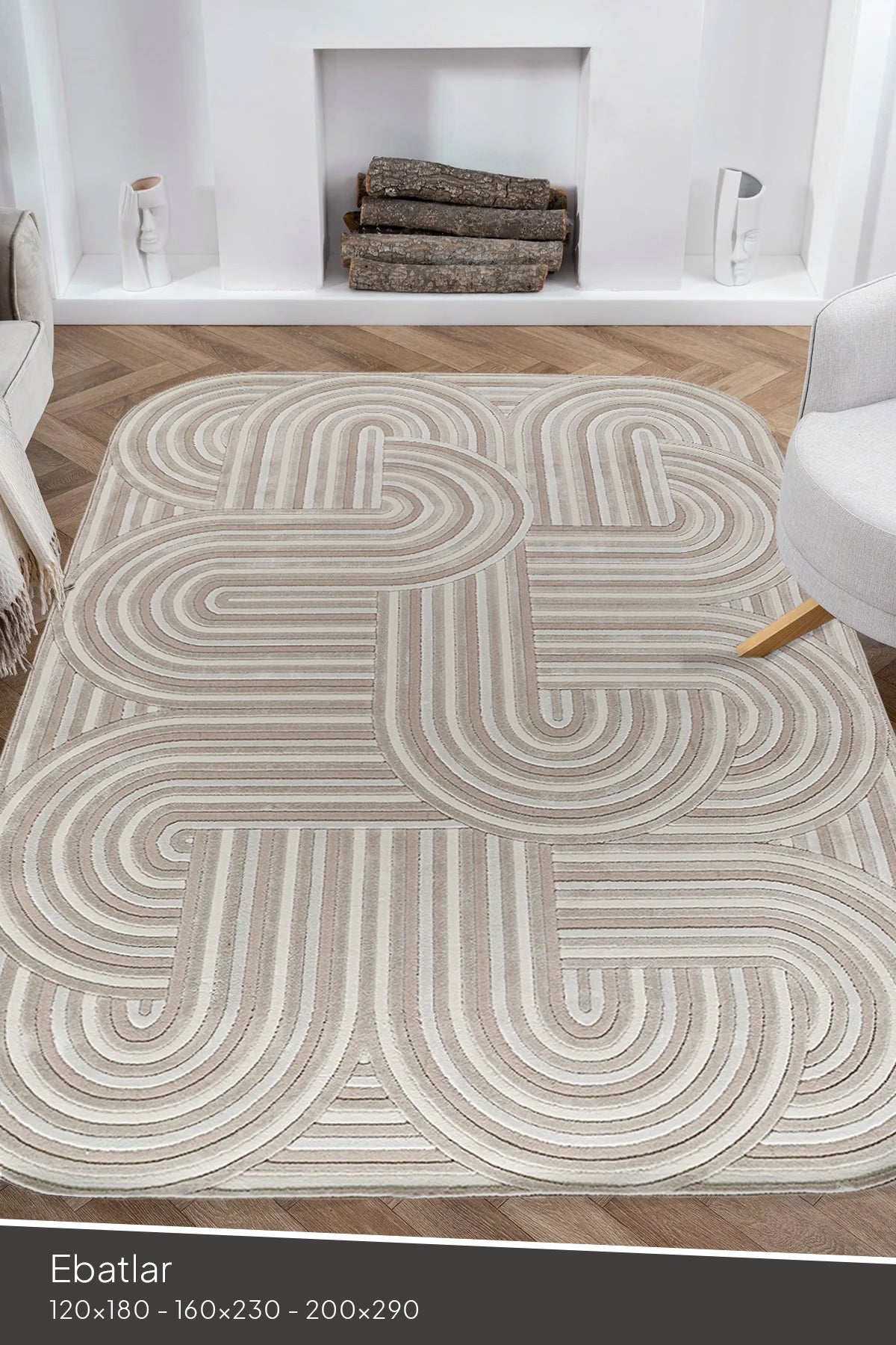 Amorf AR005 Krem Yumuşak Dokulu Salon Mutfak Koridor Oturma Odası Yolluk Halı Makine Halısı