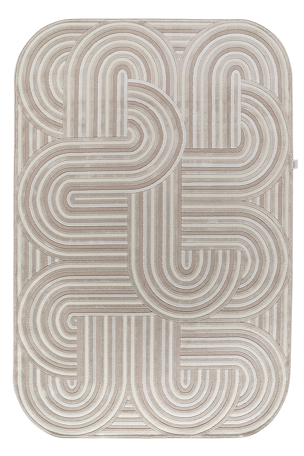 Amorf AR005 Krem Yumuşak Dokulu Salon Mutfak Koridor Oturma Odası Yolluk Halı Makine Halısı