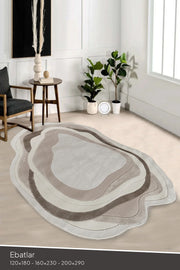 Amorf AR006 Cream Soft Textured Living Room Kitchen Hallway Sitting Room Runner Rug Machine Made Carpet