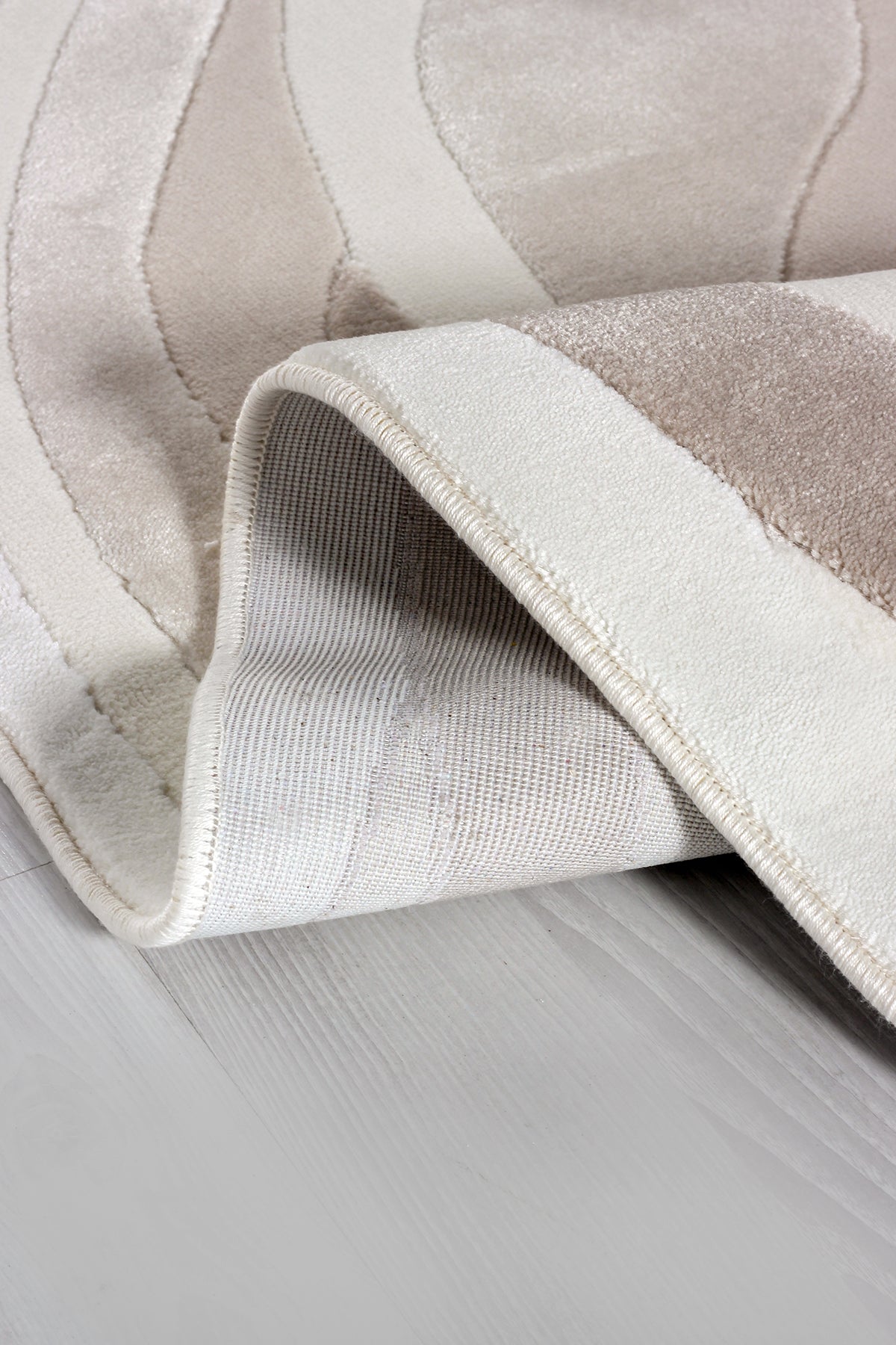 Amorf AR006 Cream Soft Textured Living Room Kitchen Hallway Sitting Room Runner Rug Machine Made Carpet