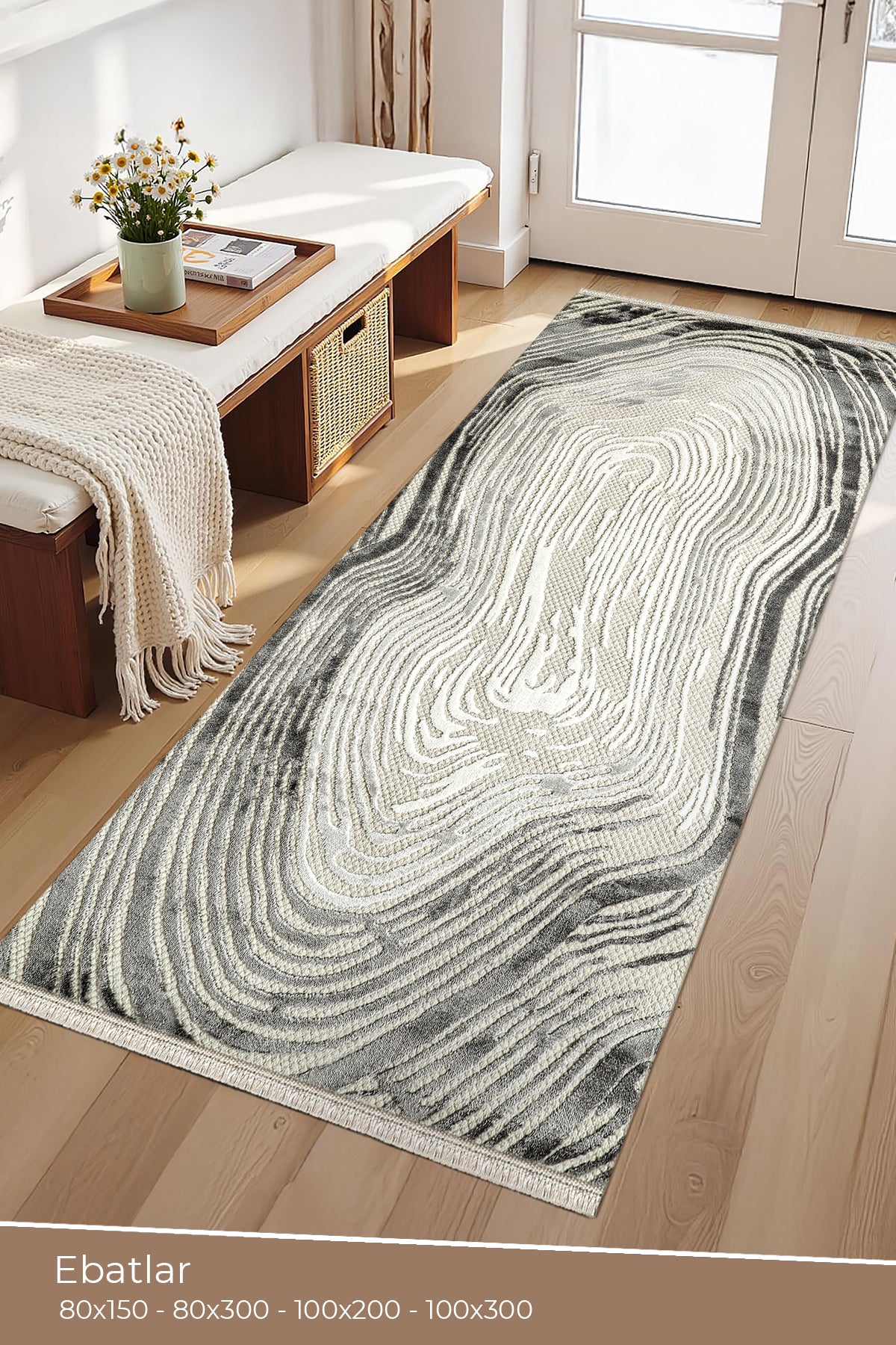 Amorf AR007 Krem Yumuşak Dokulu Salon Mutfak Koridor Oturma Odası Yolluk Halı Makine Halısı