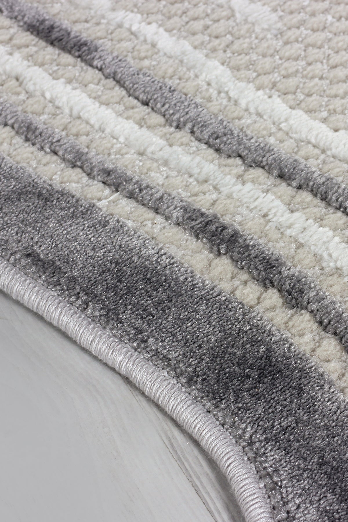 Amorf AR007 Krem Yumuşak Dokulu Salon Mutfak Koridor Oturma Odası Yolluk Halı Makine Halısı