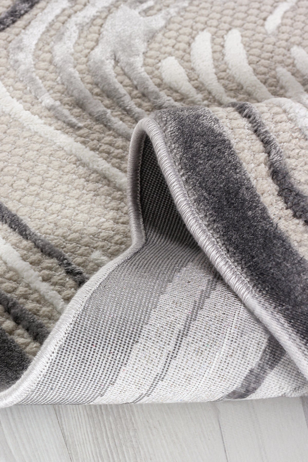 Amorf AR007 Krem Yumuşak Dokulu Salon Mutfak Koridor Oturma Odası Yolluk Halı Makine Halısı