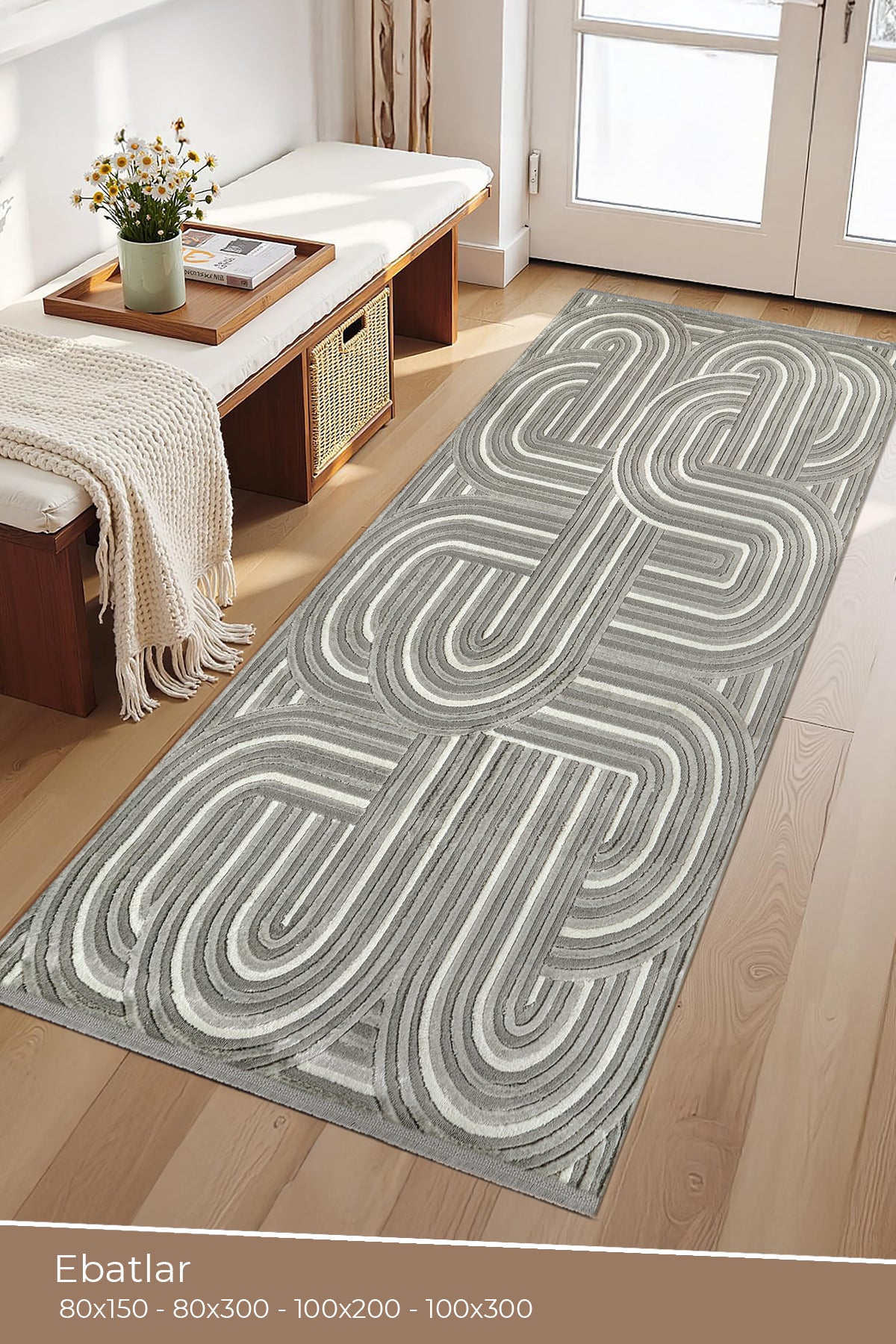 Amorf AR008 Krem Yumuşak Dokulu Salon Mutfak Koridor Oturma Odası Yolluk Halı Makine Halısı