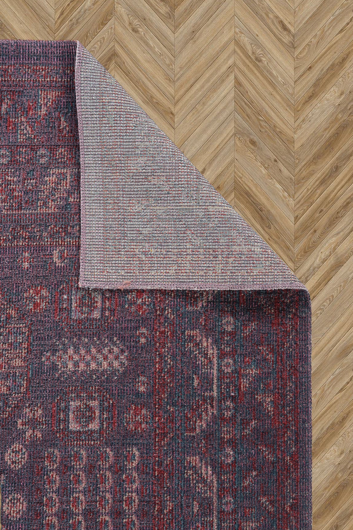 Antiker 1113 Klassischer Vintage-Wohnzimmerteppich Lila Retro-Küchenteppich Staubdichter dünner maschinell hergestellter Teppich