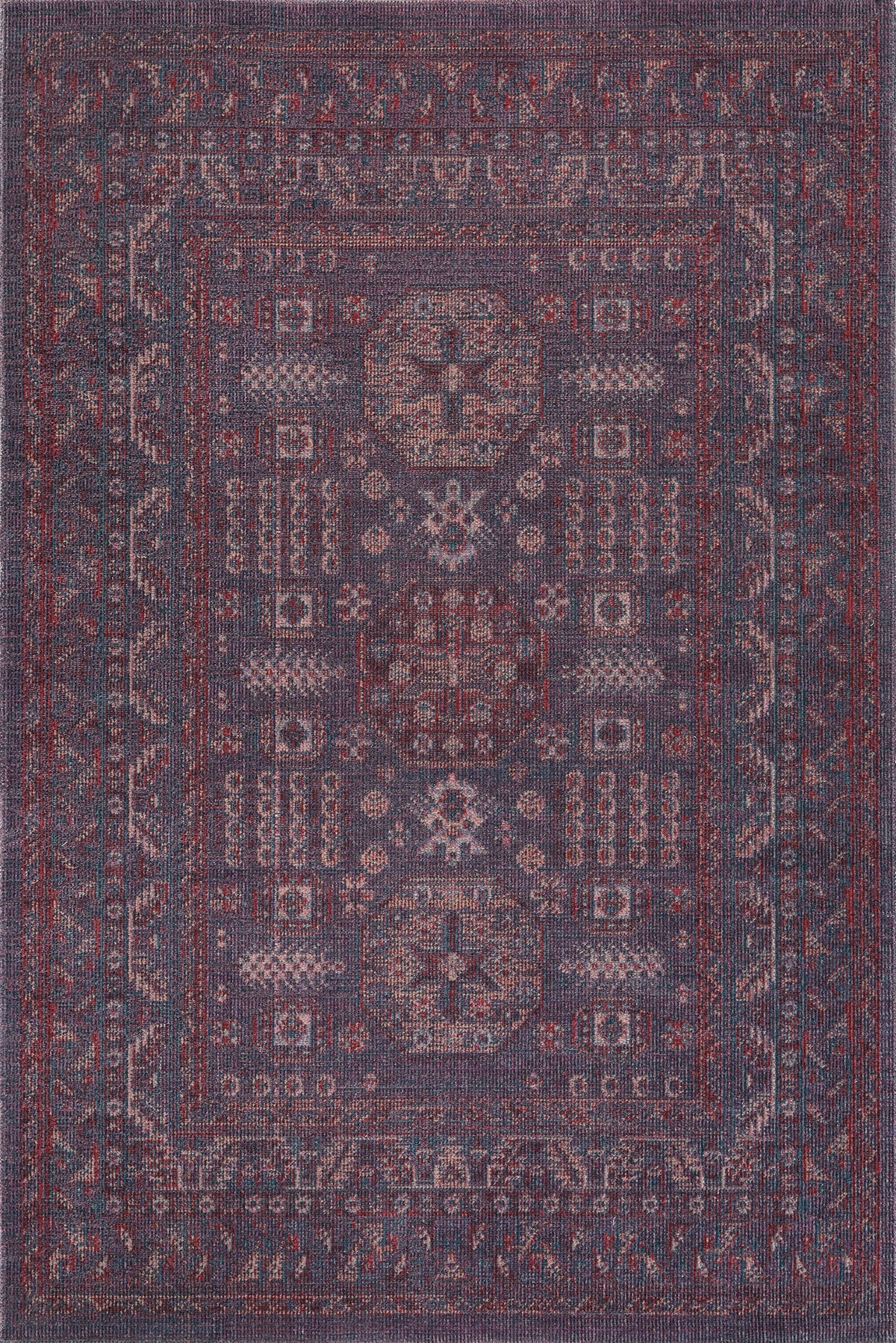 Antik 1113 Klasik Vintage Salon Halısı Mor Retro Mutfak Halısı Tozumaz İnce Makine Halısı