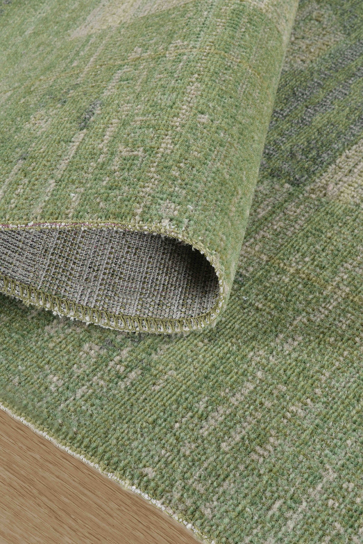 Antik 1114 Klasik Vintage Salon Halısı Yeşil Retro Mutfak Halısı Tozumaz İnce Makine Halısı