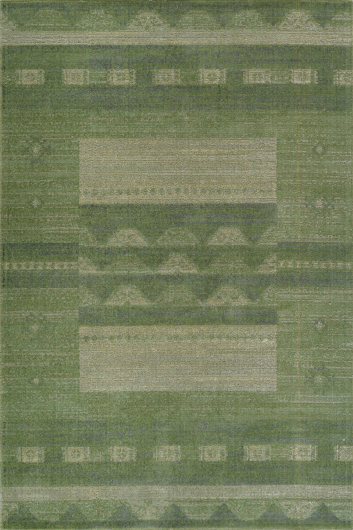 Antique 1114 Classic Vintage Living Room Rug Green Retro Kitchen Rug Dust-Free Thin Machine-Made Carpet
