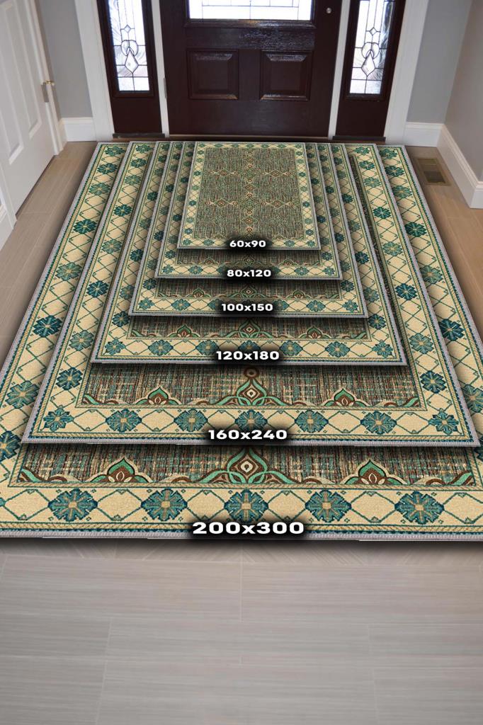 Antik Tekstil Dokulu Salon Halısı, Bohem Oda Dekoru İçin Makinede Yıkanabilir Halı