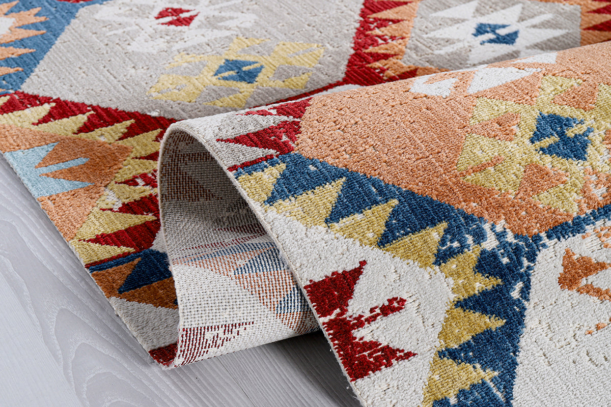 Antique AN002 Çok Renkli Hav Toz Vermez Salon Mutfak Koridor Oturma Odası Yolluk Halı