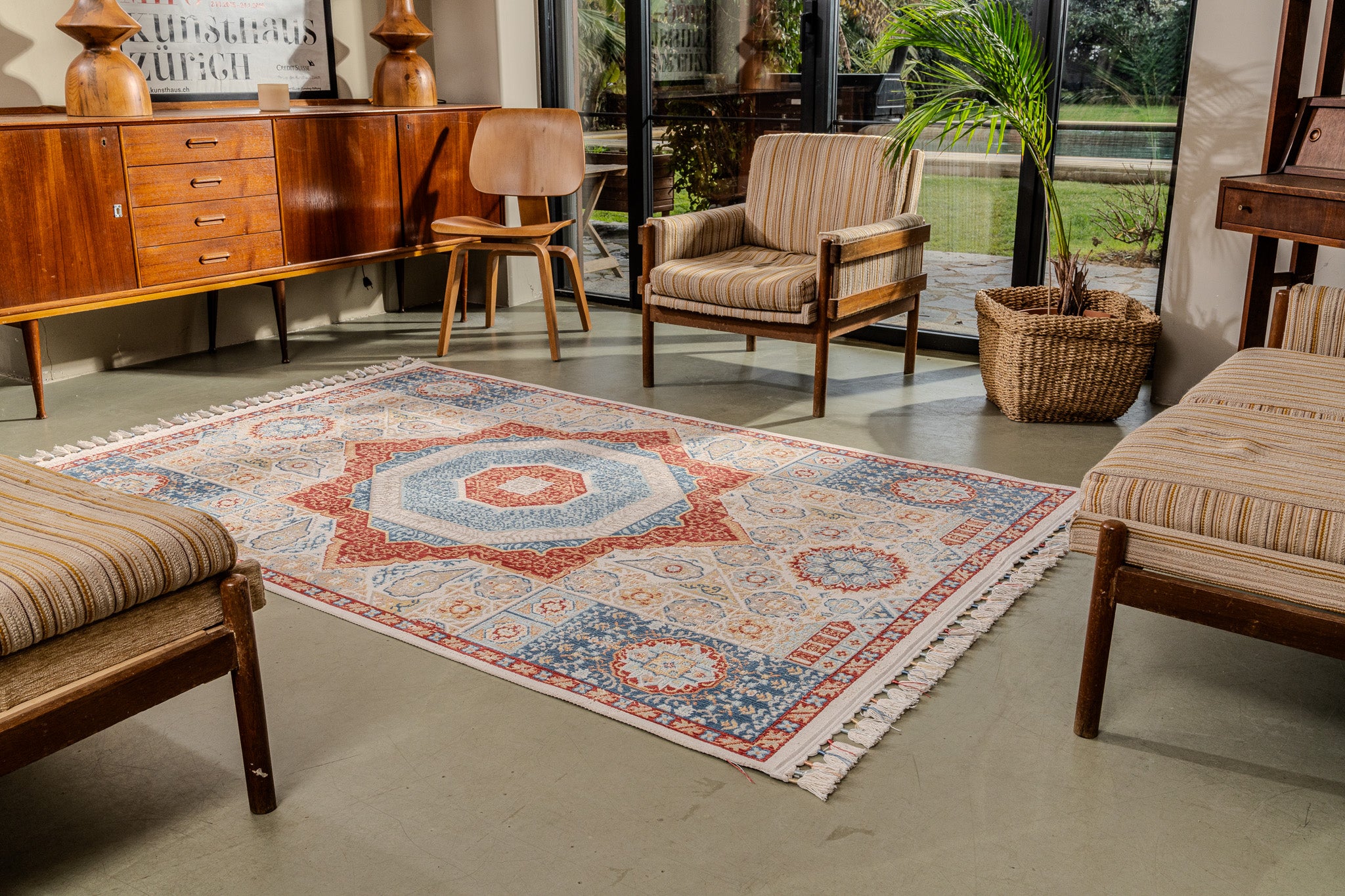 Antique AN003 Çok Renkli Hav Toz Vermez Salon Mutfak Koridor Oturma Odası Yolluk Halı