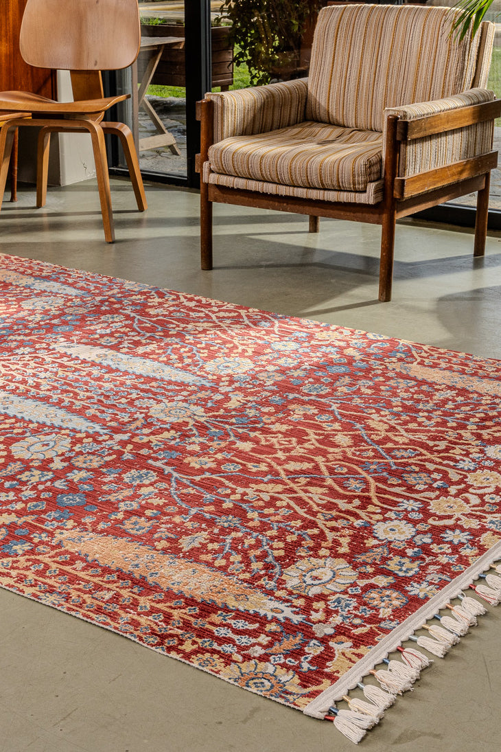 Antique AN004 Çok Renkli Hav Toz Vermez Salon Mutfak Koridor Oturma Odası Yolluk Halı