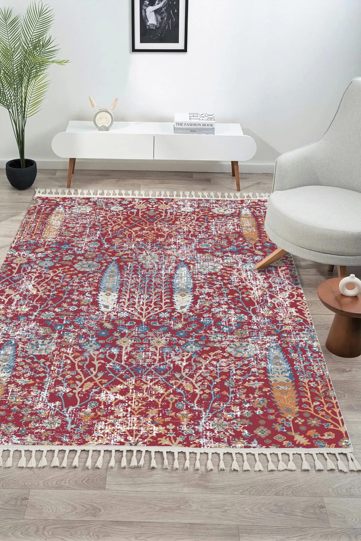 Antique AN004 Çok Renkli Hav Toz Vermez Salon Mutfak Koridor Oturma Odası Yolluk Halı