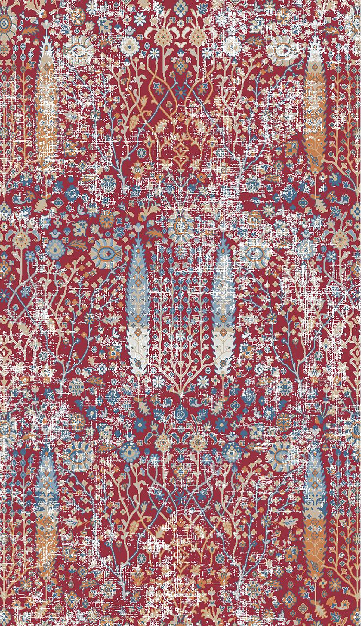 Antique AN004 Çok Renkli Hav Toz Vermez Salon Mutfak Koridor Oturma Odası Yolluk Halı