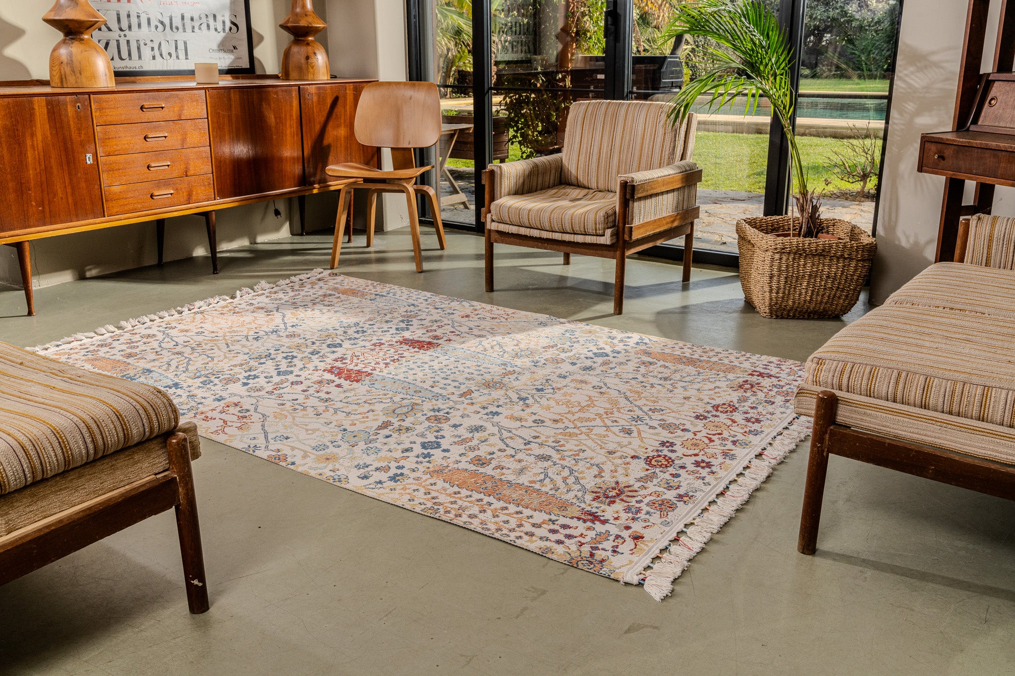 Antique AN005 Çok Renkli Hav Toz Vermez Salon Mutfak Koridor Oturma Odası Yolluk Halı