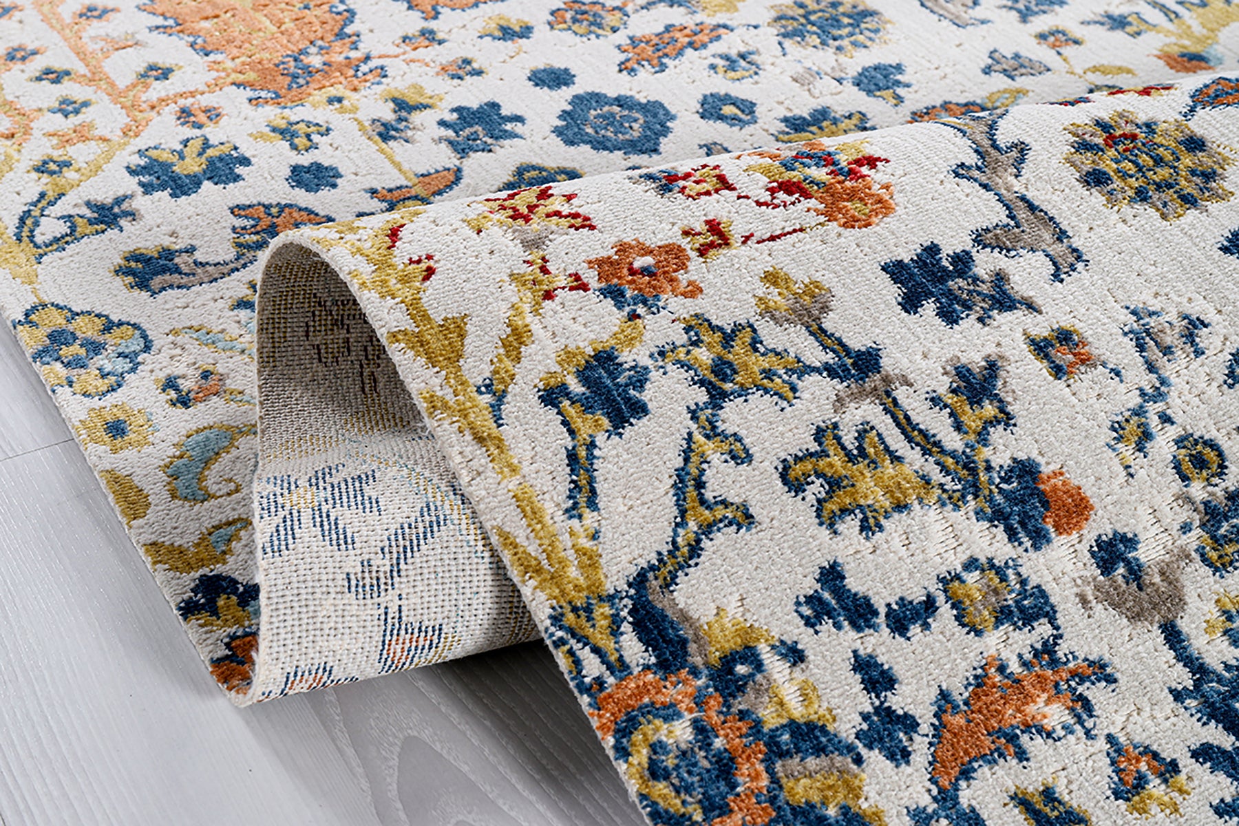 Antique AN005 Multicolored, Non-shedding, Living Room, Kitchen, Hallway, Sitting Room Runner Rug