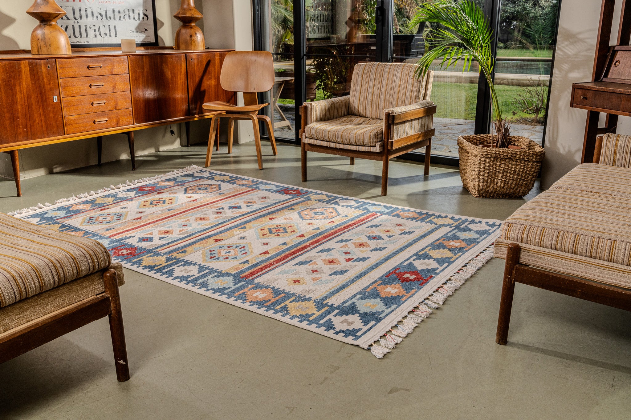 Antique AN006 Çok Renkli Hav Toz Vermez Salon Mutfak Koridor Oturma Odası Yolluk Halı