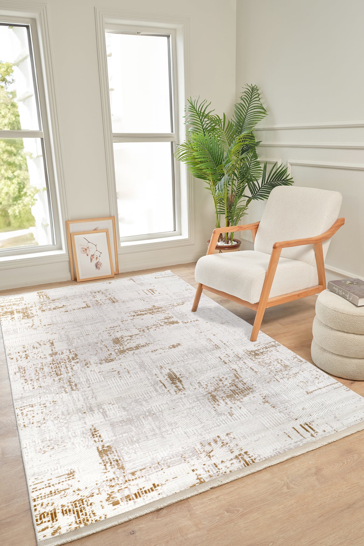 Bereket BE002 Krem Uzun Ömürlü Yumuşak Dokulu Salon Mutfak Koridor Oturma Odası Yolluk Halı