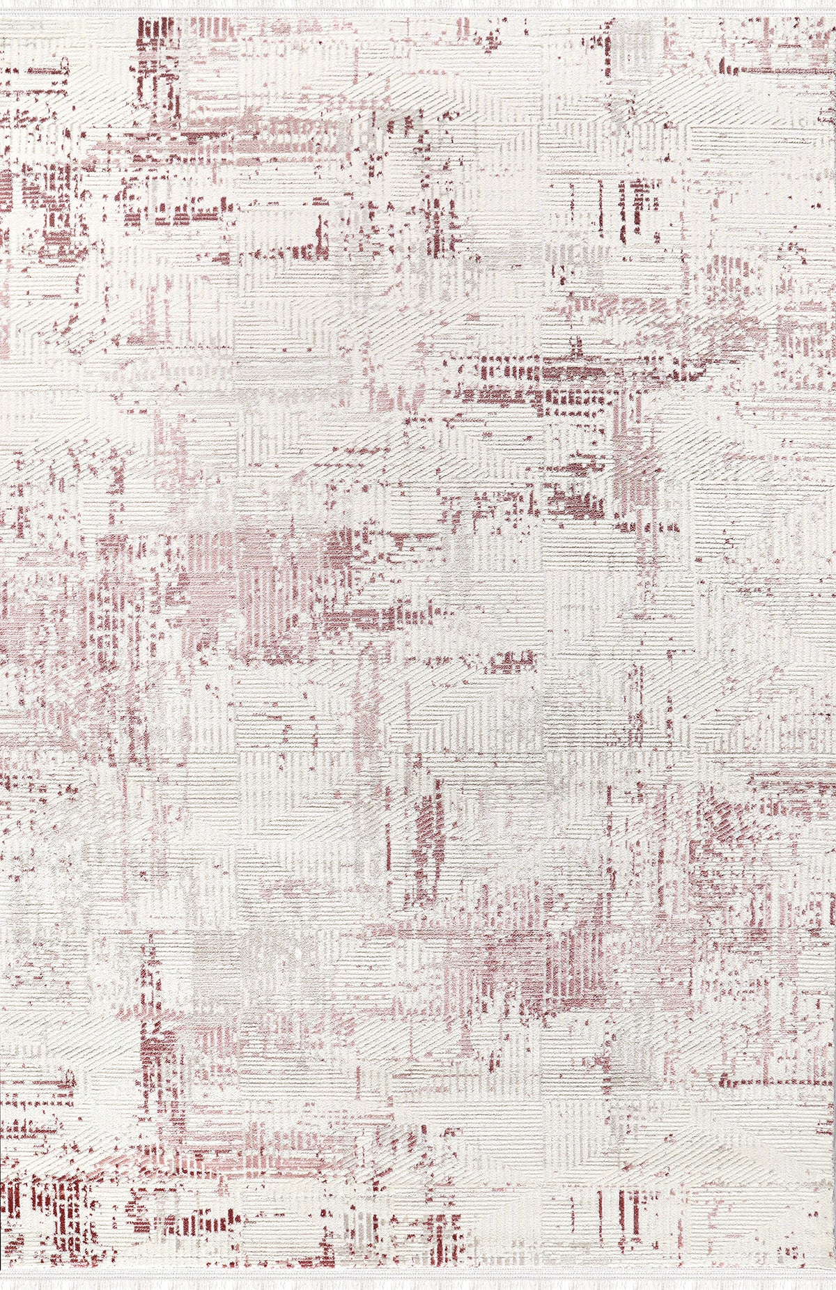 Bereket BE003 Krem-Pembe Uzun Ömürlü Yumuşak Dokulu Salon Mutfak Koridor Oturma Odası Yolluk Halı