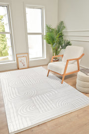 Bereket BE004 Krem-Bej Uzun Ömürlü Yumuşak Dokulu Salon Mutfak Koridor Oturma Odası Yolluk Halı