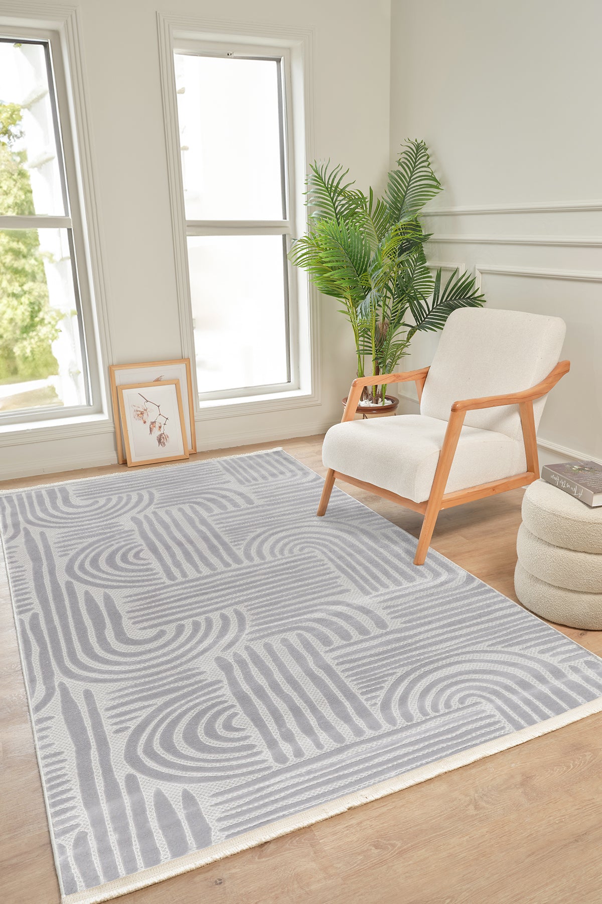 Bereket BE007 Gri Uzun Ömürlü Yumuşak Dokulu Salon Mutfak Koridor Oturma Odası Yolluk Halı