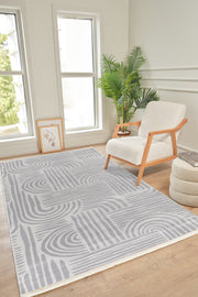 Bereket BE007 Gri Uzun Ömürlü Yumuşak Dokulu Salon Mutfak Koridor Oturma Odası Yolluk Halı