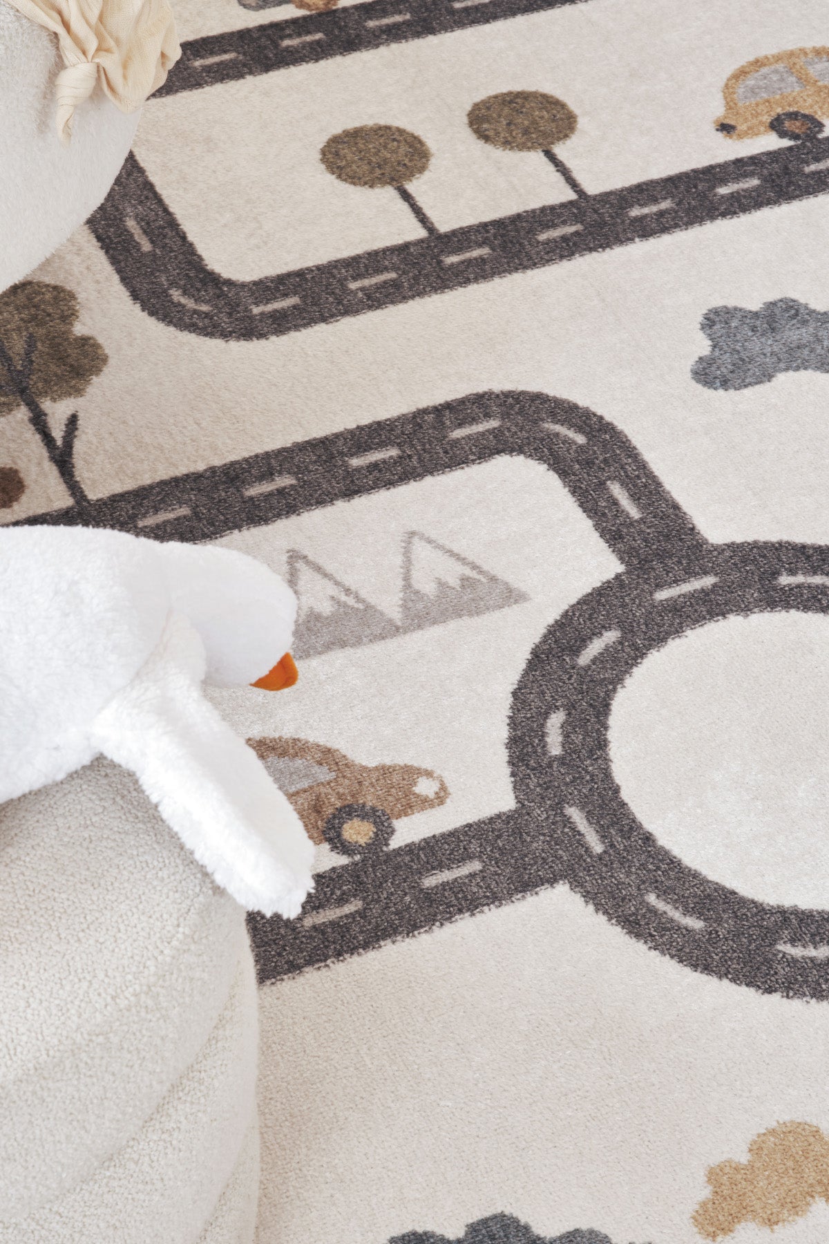 Bohem Kids Road Çok Renkli Yumuşak Dokulu Çocuk Odası Halısı