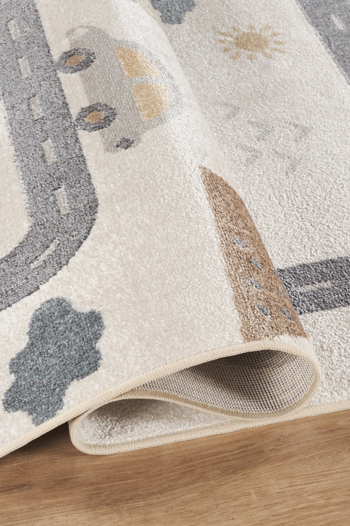 Bohem Kids Road Çok Renkli Yumuşak Dokulu Çocuk Odası Halısı