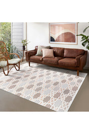 Boyut BY003 Krem Yumuşak Dokulu Salon Mutfak Koridor Oturma Odası Yolluk Halı Makine Halısı