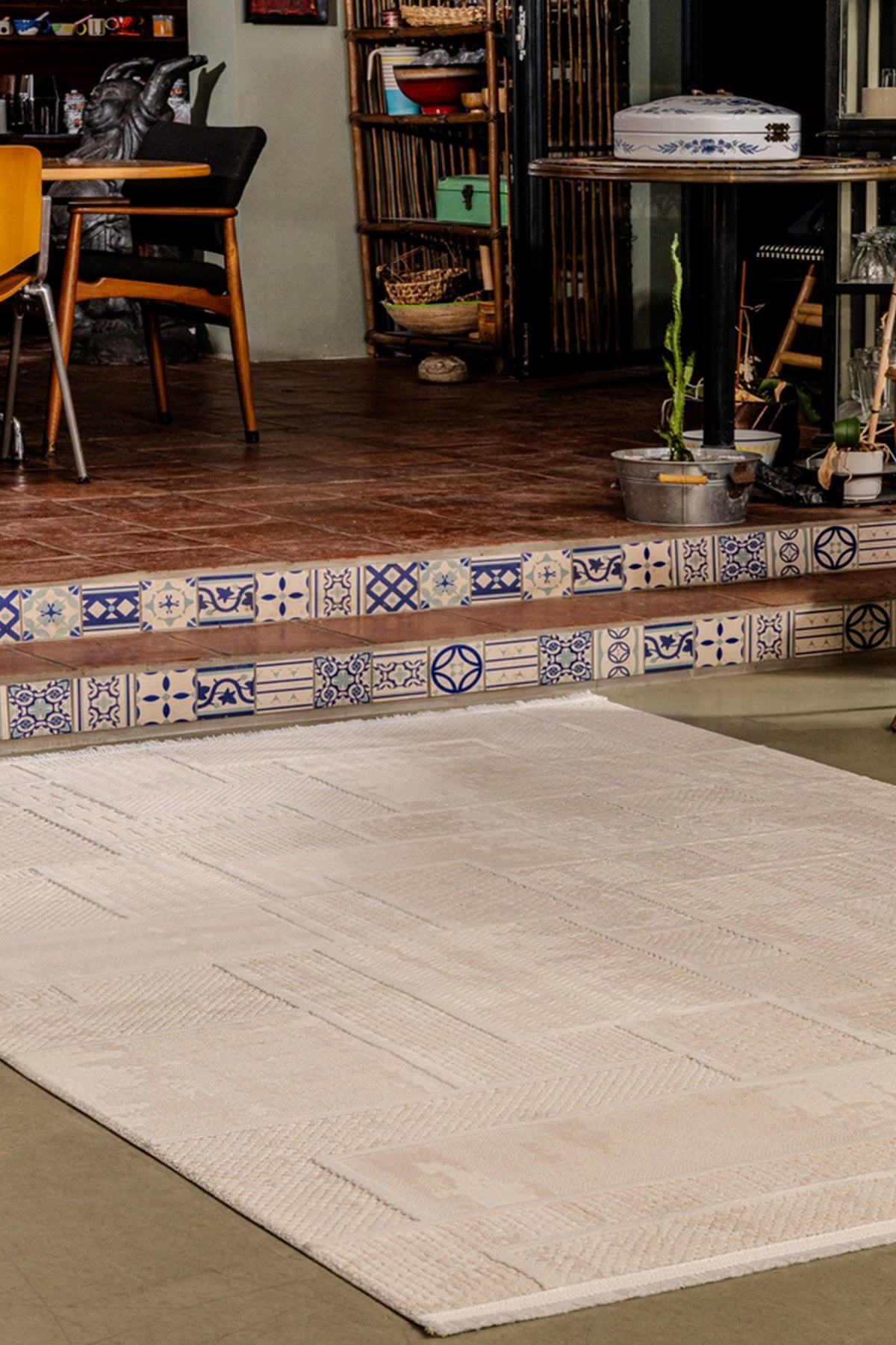 Boyut BY004 Krem-Kahve Yumuşak Dokulu Salon Mutfak Koridor Oturma Odası Yolluk Halı Makine Halısı