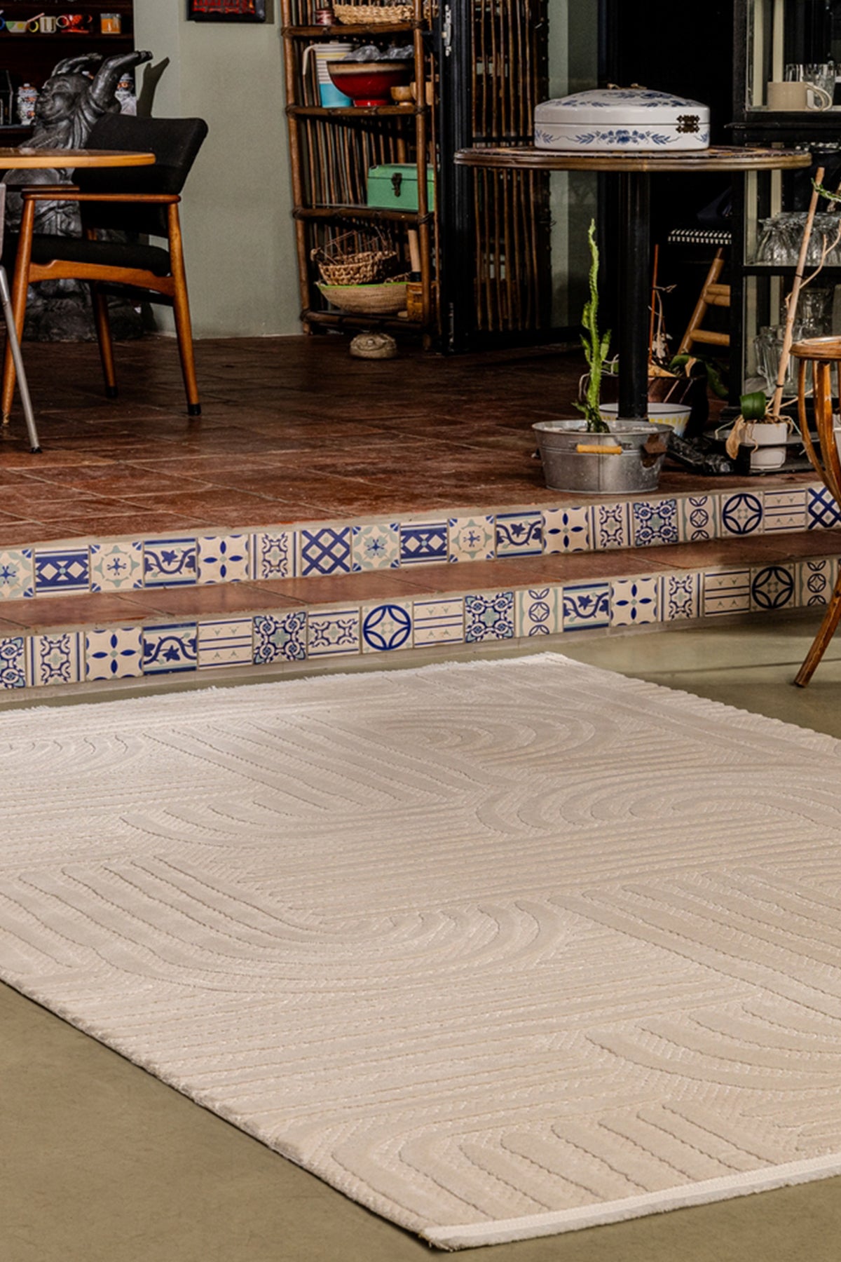 Boyut BY006 Krem Yumuşak Dokulu Salon Mutfak Koridor Oturma Odası Yolluk Halı Makine Halısı