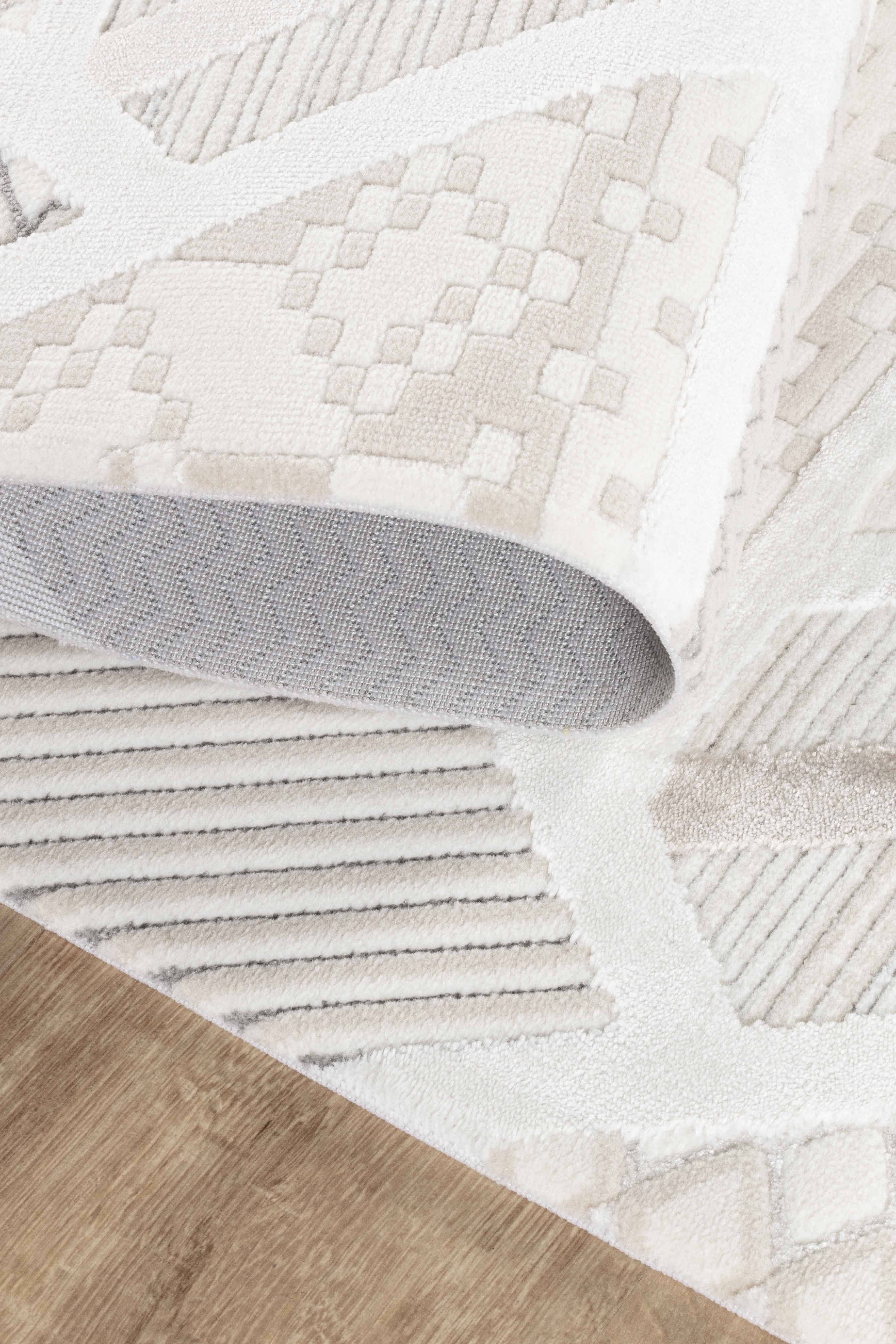 Boyut BY008 Krem-Kahve Yumuşak Dokulu Salon Mutfak Koridor Oturma Odası Yolluk Halı Makine Halısı