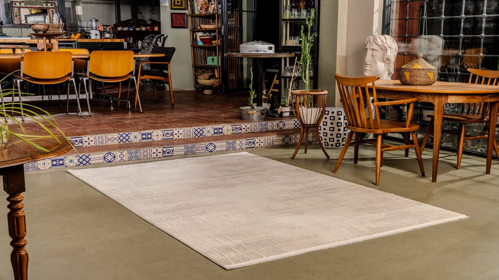 Boyut BY009 Bej Yumuşak Dokulu Salon Mutfak Koridor Oturma Odası Yolluk Halı Makine Halısı