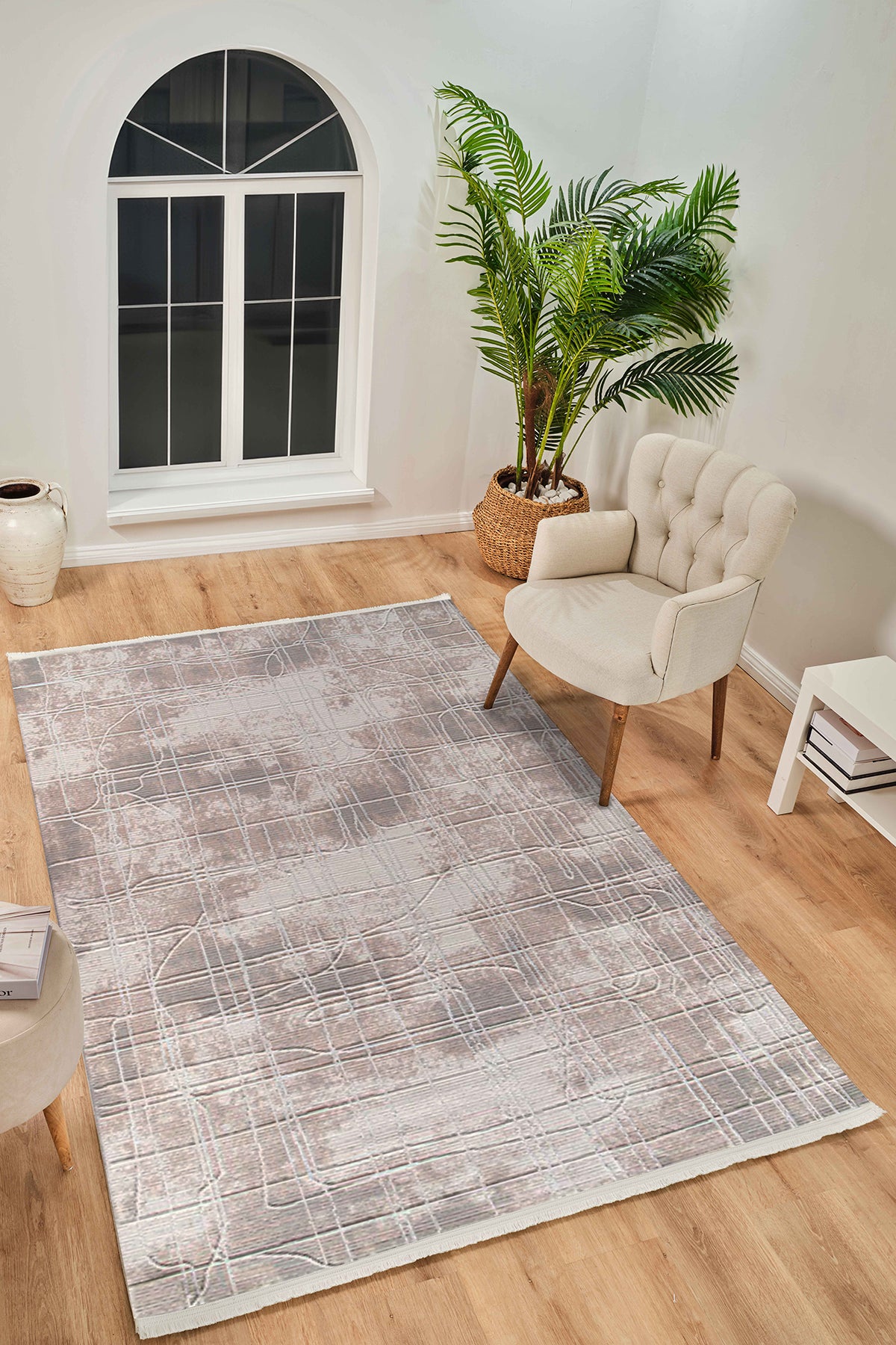 Boyut BY009 Bej Yumuşak Dokulu Salon Mutfak Koridor Oturma Odası Yolluk Halı Makine Halısı